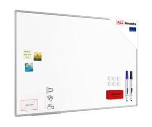 Allboards Whiteboard Dry Erase Ceramic Surface Aluminium Frame 150X100 Cm P3