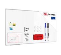Allboards Whiteboard Dry Erase Magnetic Surface Aluminium Frame 180X100 Cm Premium Expo