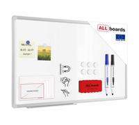 Allboards Whiteboard Dry Erase Magnetic Surface Aluminium Frame 80X50 Cm Premium Expo
