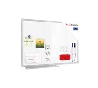 ALLboards Whiteboard with Aluminium Frame 60x40cm(600x400mm), Magnetic Board Dry Wipe Dry Erase