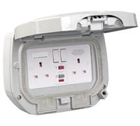 ALLBRO Worlds Strongest Outdoor Socket IP66 WEATHERSOCKET (Weathersocket RCD 13A DP Switched Socket) Weatherproof Socket WALL ELECTRICAL OUTLET