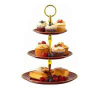 Allbusky 3-Tier Cake Stand Cupcake Holder, Pastry Tiered Serving Tray, Dessert Plates Cakes Fruit Cookie Candy Display Tower Serving Platter for Christmas Wedding Birthday Baby Shower