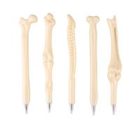 Allbusky 6PCS Novelty Bone Shape Ballpoint Pens, Funny Bone Pens, Blue Ink Skeleton Ball-point Pens for Halloween Artist Doctors Nurses Medics Friends Students Gift School Office Stationery