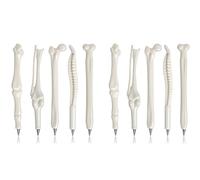 Allbusky Novelty Bone Shape Ballpoint Pens 0.7mm Black Ink for Doctors Nurses Medics Gift School Office Stationery Set of 10 (Black Ink)