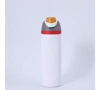 ALLC Bottle Stainless Steel Water Bottle 800ml with Straw and Lid Sports Insulated Metal Water Bottles with Handle (White)