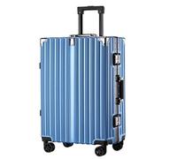 ALLC Suitcases Luggage Large Capacity Aluminum Frame Suitcase Lightweight Universal Wheel Password Box Trolley Case Portable Suitcase for Business Travel (Color : A, Taille unique : 26in)