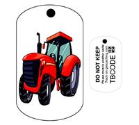 AllCachedUp Big Red the Tractor (Travel Bug) For Geocaching Trackable Tag Unactivated Code