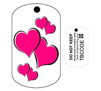 AllCachedUp Heart Tag (Travel Bug) For Geocaching - Trackable Tag - Unactivated