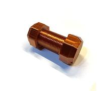 AllCachedUp Rust Proof Sneaky DOUBLE HEADED Bolt Nut Geocache Tube Container Ready to Hide (Metal Effect Silver)