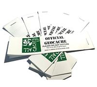 AllCachedUp Slim Line Geocache Log Book SIX Pack - Fits in Films Pots and Bigger - 6 Pack (Waterproof Polyester)