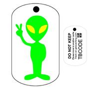 AllCachedUp The Green Alien (Travel Bug) For Geocaching - Trackable Tag - Unactivated