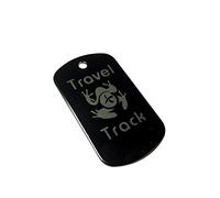 AllCachedUp Trackable Tag for Geocaching - Travel Track Tag - trackable like a Travel Bug (BLACK)