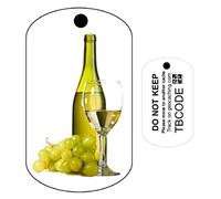 AllCachedUp White Wine Travel Tag (Travel Bug) For Geocaching - Trackable Tag - Unactivated