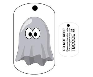 AllCachedUp Wooo the Ghost Travel Tag Travel Bug For Geocaching - Trackable Tag - Unactivated