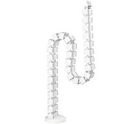 Allcam 1.3m Cable Slinky/Spine for Height-adjustable Standing Desks, Under-desk cable management tidy kit - White