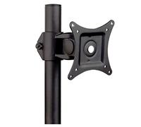 Allcam Ø35mm Pole Clamp Mount with Universal Bracket for 15"-27" LCD Monitors/TVs w/VESA 75 or 100 Mounting Holes in Black, Tilt, Pan, Rotate
