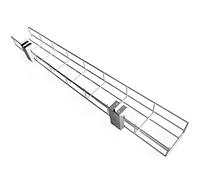 Allcam ART80MT 80cm Office Desk Cable Tray Galvanized Steel Mesh Basket w/Metal Under-desk Mounting Brackets (Made in the UK)