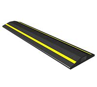 Allcam FCP 1m Rubber Floor Cable Cover/Cable Protector w/Hi Vis Yellow Stripes & 15x 8 mm Cable Channel