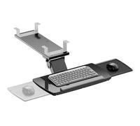Allcam KBTUD12 Ergonomic Under-desk Keyboard Tray Tilt, Rotate, w/Adapter for Height Adjustable Standing Desks