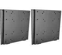 Allcam LCD111 22" 24" 26" 30" 32" LED/LCD TV Ultra Slim Wall Mount Bracket, Super Flush 15mm, Max Mount Size 200x200, Hold up to 30kgs (66 lb) (Pack of 2)