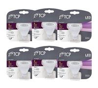 Allcam Pack of 6 TCP GU10 LED Bulbs - Warm White, Energy-Saving, Long-Lasting, Non-Dimmable Spotlight for Home and Office
