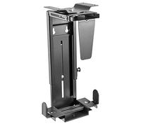 Allcam PH17LCK Anti-theft Underdesk CPU Holder/PC mount in Black: 360° Swivel, Adjustable Width, Height & Depth