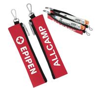 ALLCAMP 2-Pack EpiPen Carrying Case - Insulated & Removable Sleeves with Secure Buckle, Compact Case for Travel, Daily, Sports, Outdoor (Red)