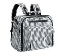 ALLCAMP Diaper Backpack, Waterproof Large Capacity Baby Bag, Multi-Function Nappy Bag with Stroller Hooks, Convertible Tote (Zebra Pattern)