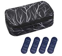 ALLCAMP Insulin Cooler Travel Case, Portable Insulin Cooler for Diabetics, with 4 Cool Bag Small, Insulated Lining and Pen Compartment (Black and White)