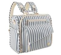 ALLCAMP OUTDOOR GEAR Diaper Bag Large, Support Baby Stroller, Converted Into a Tote Bag (Blue Stripe)