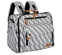 ALLCAMP Zebra Diaper Bag/Multi-Functional Convertible Diaper Backpack Messenger Bag,Large Capacity, Waterproof and Stylish