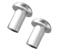 ALLCLEAN 1/4" Diameter X 3/8" Length Solid Aluminum Brazier Head Rivets,Aluminum Boat Rivets,Round/Dome Head Rivet,Pack of 150