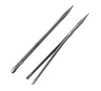 ALLCLEAN 2Pcs Sewing Leather Needle Manual Lacing Threading Single Prong Steel Needle LeatherCraft Tool Handmade Leather Needles for Hand Stitching-Stainless Steel Lacing Needles