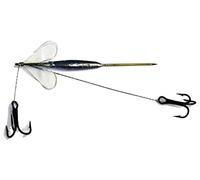 Allcock 2" Natural Dead Bait Minnow Mount Rig Trace - Weighted Brass Pin Spinning & Wobbling Rig for Trout, Perch, Salmon & Bass - Traditional Predator Fishing Mount