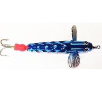 Allcock Metal Devon Minnow Diamond/Dimpled Body 1.5 Inch**4 Colours**Salmon Trout Pike Perch Predator Lure (BS (Blue & Silver))