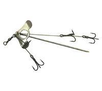Allcock Spinner Mount - 2" Unweighted Dead Bait Rig - Traditional Predator Spinner Mount with Front Blade for Realistic Action, Ideal for Pike, Perch & Zander Fishing