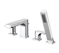 AllCopper Bathtub Faucet Hot & ColWater Mixer Tap 4Hole & 3Hole Split Basin Bathroom PullOut Shower Electroplated Finish & Stylish Design