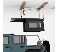 ALLCOS Hard Top Removal Lift for Jeep Wrangler JL JK Models, 12ft Hardtop Overhead Garage Storage Hoist with Anti-Drop System, Supports 8-16 ft. Ceiling
