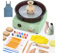 Alldeer Mini Pottery Wheel Kit - 12cm Turntable Two-Way Rotation Clay Wheel for Beginners