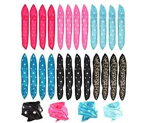 Alldo 24Pcs No Heat Hair Curlers - Sponge Rollers, Wave Formers for Long Short Hair - Sleep in Curlers - DIY Hair Tools - Pillow Soft Curls (6 Color*4 Pcs)