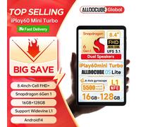 Alldocube iPlay60 Mini Turbo 8.4inch Snapdragon 6Gen 1 Tablet Android14 8GB+8GB virtual memory RAM+128GB ROM Widevine L1 Bundle 1