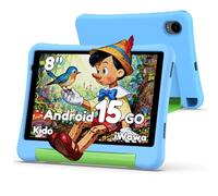 ALLDOCUBE Kids Tablet 8 inch with Case, Android 15 Go Tablet for Kids Ages 3-12, Parental Control, 7GB RAM 32GB ROM 512GB Expand, HD IPS Screen, Pre-Installed Kids Apps, Blue