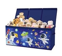 alldomess Kids Toy Box Storage,Extra Large Toy Chest Organizer with Lid & Handles,Collapsible Storage Box for Boys Girls,Lightweight Kids Storage Organizer for Bedroom Nursery,96×32×40cm,Astronaut