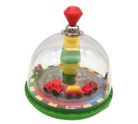 alldoro 16802 68020 Spinning top with moving tractor and trailer, two moving ani