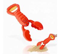 alldoro 60177 Sand Grabber Lobster Red, Robust Sand Toy for Children, Sandpit Crab, Easy and One-Handed Operation, 34 cm, Peach