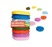 alldoro 60800 Soft Balancing Stones, 8 Stepping Stones Made of Flexible Foam for Children from 3 Years, Each 18 x 15 cm, Multi-Coloured