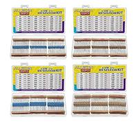 ALLECIN 100 Values Resistor Kit From 1 Ohm to 1M Ohm 1/4W 1/2W 1% Metal Film Resistors Assortment and 1/4 1/2 Watt 5% Carbon Film Resistors Assorted