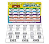 ALLECIN 21 Values Ceramic Fuses Fast Slow Blow Assorted Kit 5x20MM 6x30MM Quick Fuse F 1A 2A 5A 10A 15A 20A Time Delay T 1 5 10 15 20 Amp Ceramic Tube Fusible Set 250V 5x20 6x30 MM