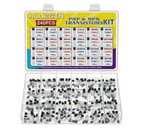 ALLECIN 24 Values BJT Transistor Kit A1015 A733 C945 C1815 S8050 S8550 S9012 S9013 S9014 S9015 S9018 2N7000 2N2222 2N2907 2N3904 2N3906 2N5401 2N5551 BC327 BC337 BC547 BC550 BC557 BC560 Transistors