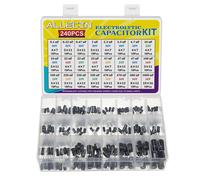 ALLECIN 24 Values Electrolytic Capacitor Assortment Kit From 0.1uF to 1000uF 10V 16V 25V 50V In-line Aluminum Capacitors Set